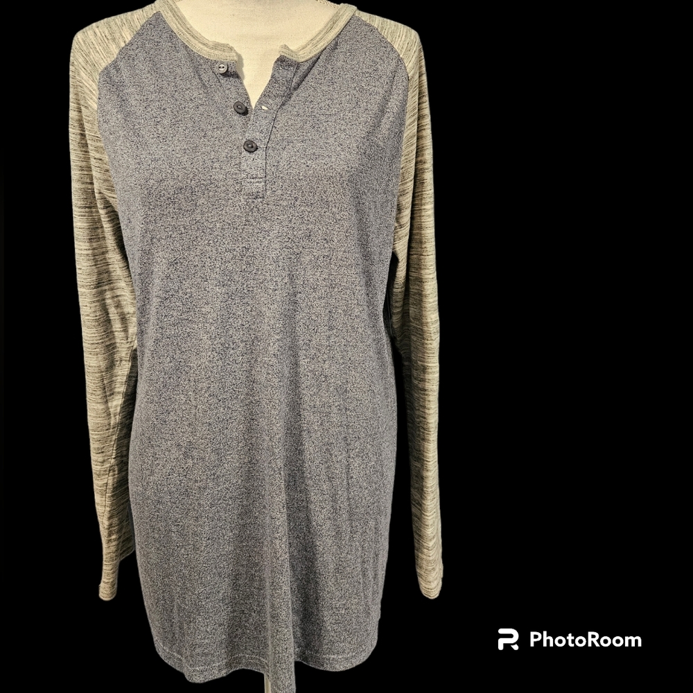 LuLaRoe- Men's long sleeve pullover t-shirt size L - Picture 4 of 7